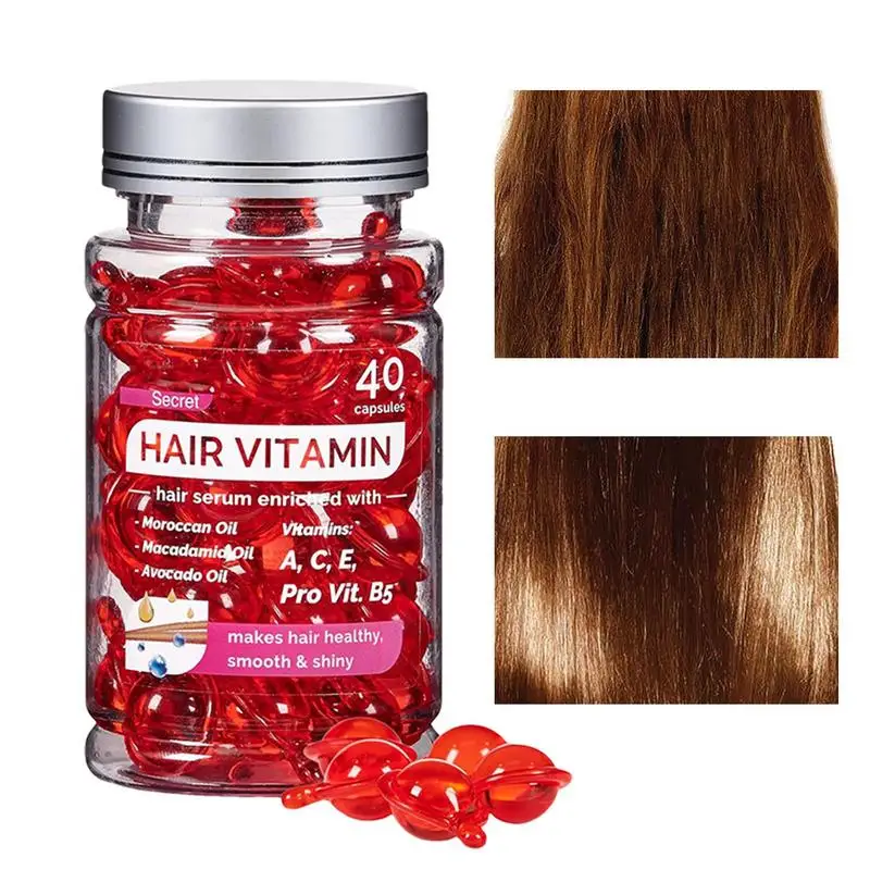 

new Hair Vitamin Capsules Essential Oil Moisturizing Anti-frizz Repair Hair Damage Essential Oil Capsules Damaged Hair Serum