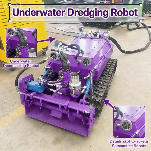 YG Customized Desilting Robot Easy To Operate Rubber Tracked Underwater Dredging Robot