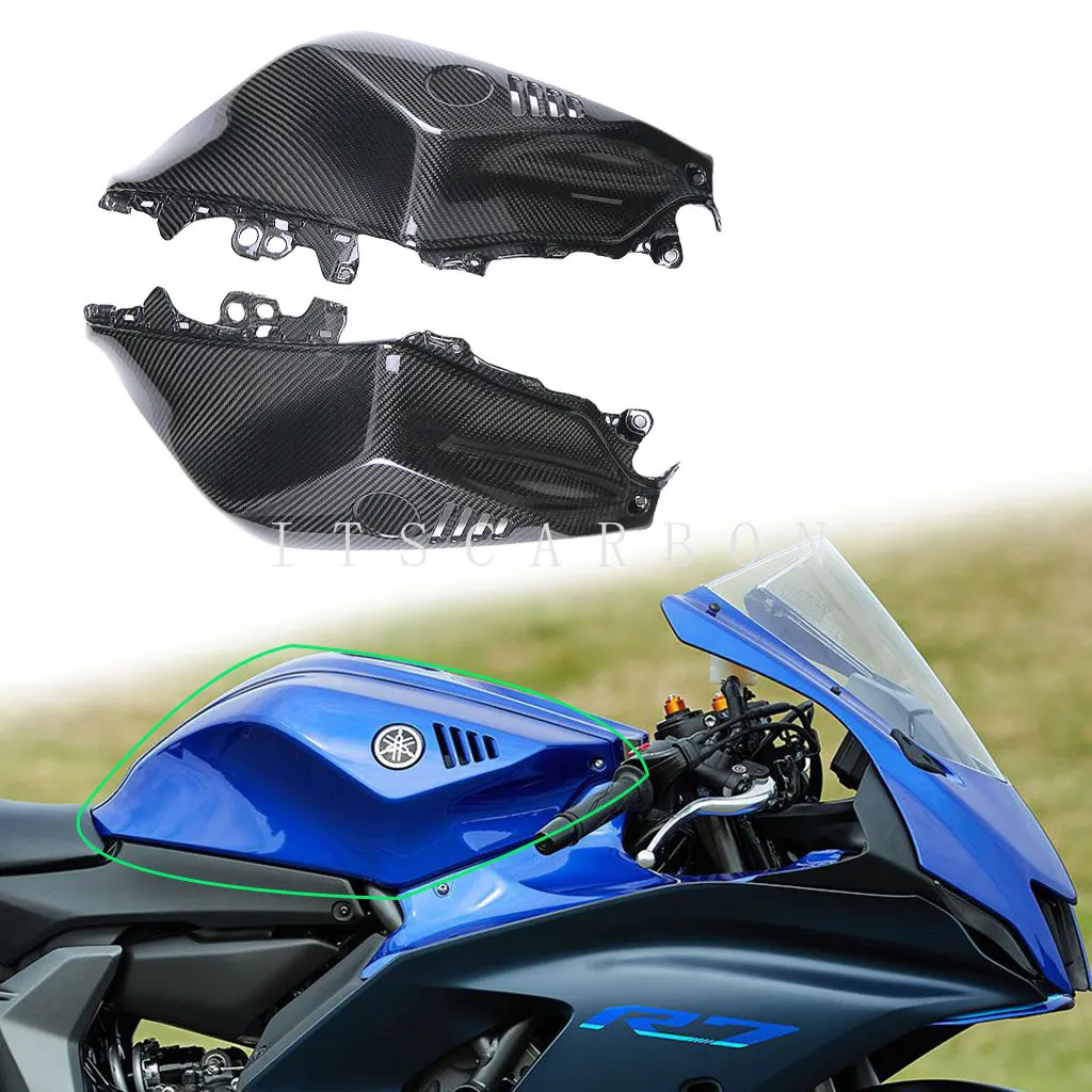 For YAMAHA YZF - R7 YZF-R7 2022 2023 Real 3k Carbon Fiber Motorcycle Accessories Tank Air Boxes Side Cover Fairing Parts Kits