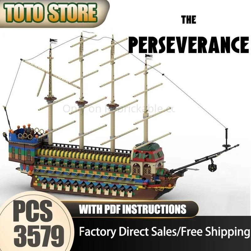 Military Model Moc Building Bricks Perseverance Battleship Model Technology Modular Block Toy DIY Assembly Christmas Set Gifts