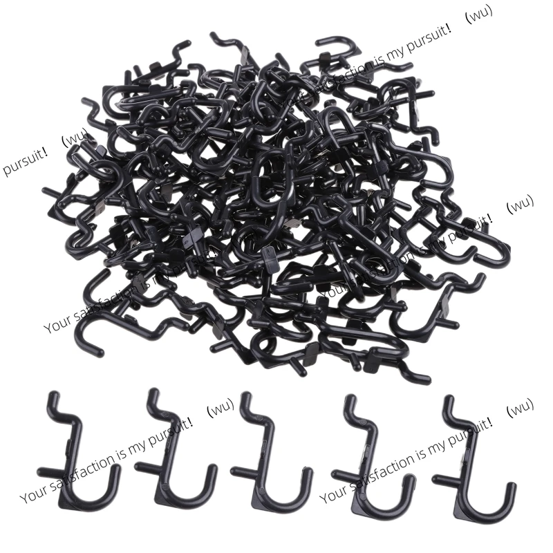 50 Pcs/100 Pcs Black Pegboard Hooks Heavy Duty Garage Storage Utility Hooks