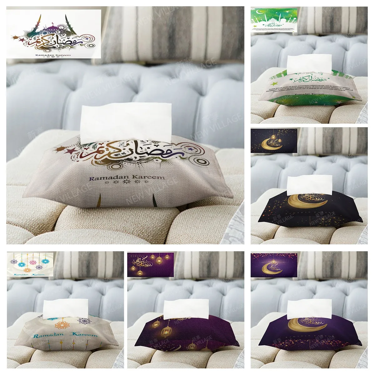 Home tissues box canvas Napkin bags castle Magic Moon Wet organizers for room tissue case car tissue bags cover dispenser