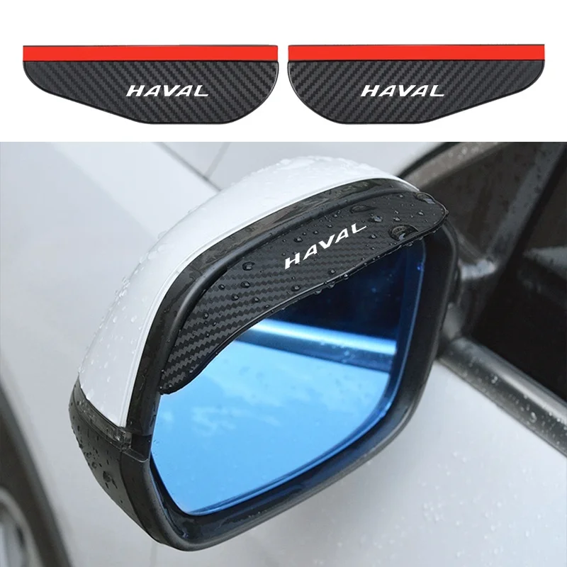 2Pcs Carbon Fiber Car Rear View Mirror Rain Eyebrow Rainproof Cover For Haval H6 Jolion H2 H2s H1 2022 2023 H5 M4 H9 F7 2023