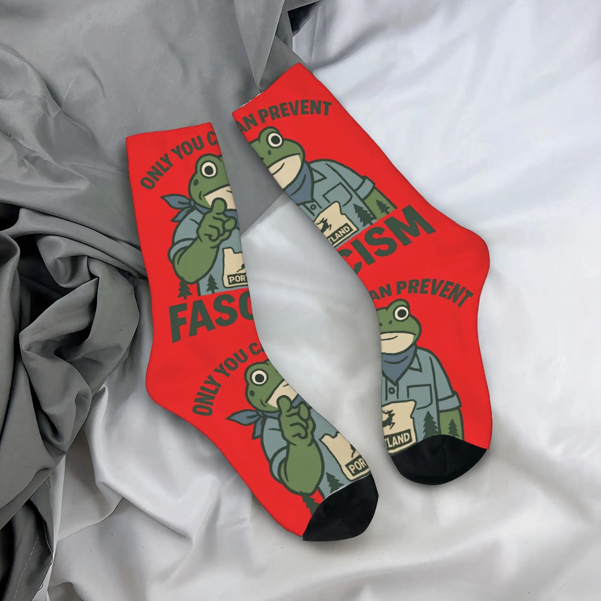 

Противоскользящие чулки Portland Frog, мужские носки, кавайные носки высокого качества, осенние противоскользящие дизайнерские носки для скалолазания, подарок на день рождения