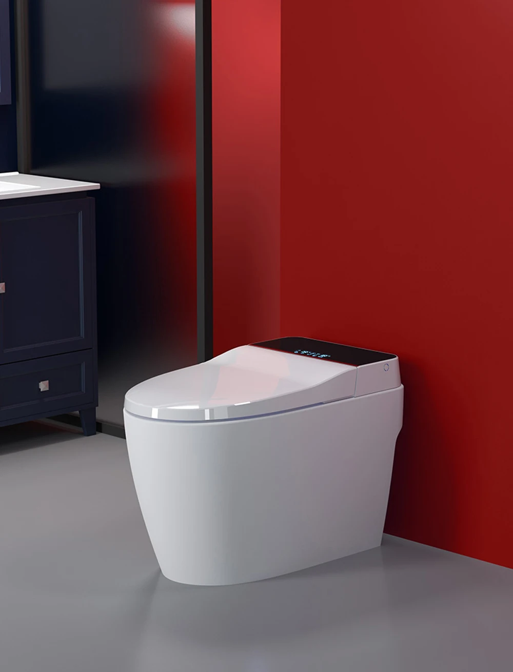 

# Новый дизайн, автоматическая керамическая ванная комната, электрический черный умный туалет, унитаз, биде, интеллектуальный с дистанционным управлением