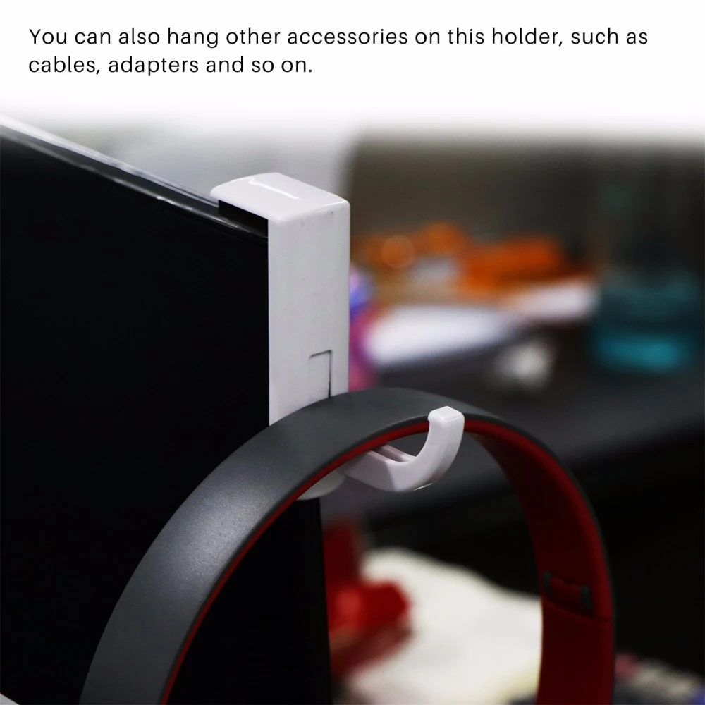 1~8PCS 1-Universal Headphones Stand Headphone Headset Hanger Punch-free Wall Mounted PC Monitor Earphone Stand Rack Hook Holder