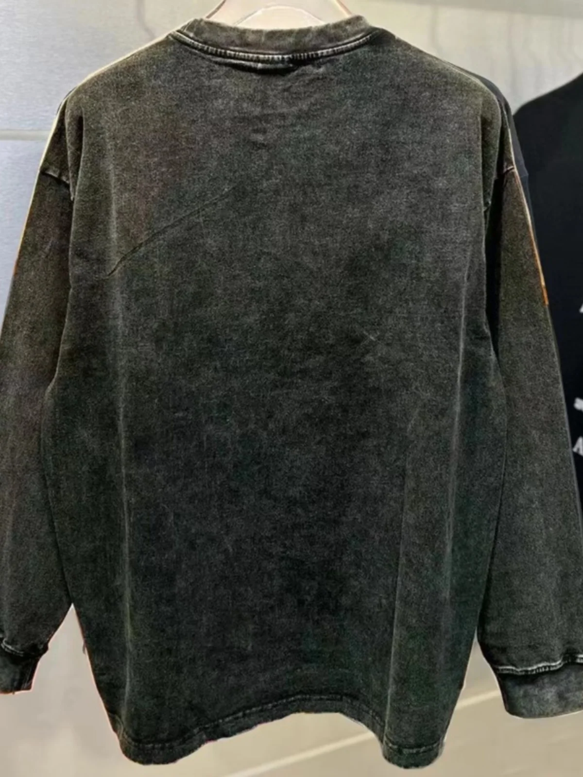 T-shirt Retrò Americana a Maniche Lunghe, Versatile e Comoda per Primavera e Autunno, Moda Unisex