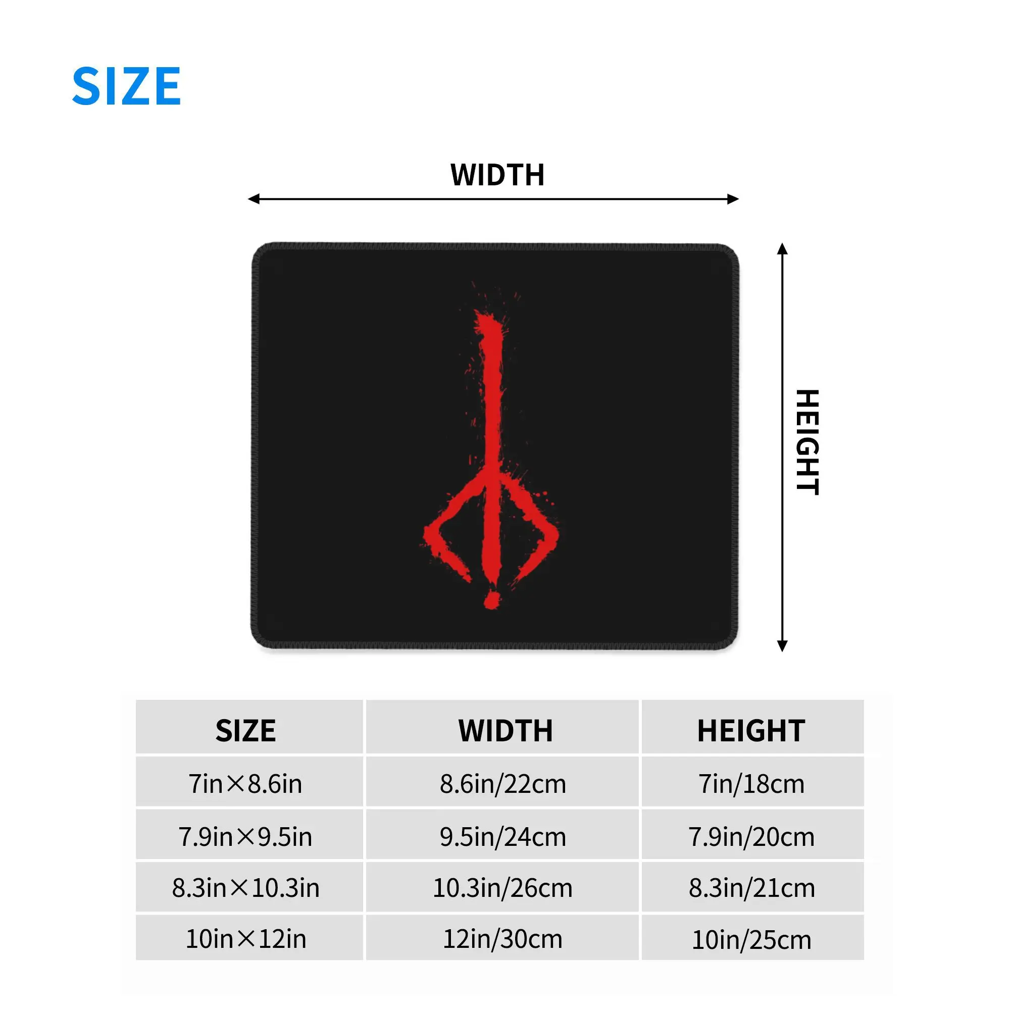 Bloodborne - Hunter Rune Mouse Pad Computer Keyboard Mouse Mat Gamer PC Laptop Desk Mat Office Accessories Table Mats