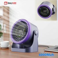 Portable Mini Desk Fan Destop Turbo Fan 1-199 Speed USB Rechargeable Wall Mountable Table Fan For Student Home Office Use