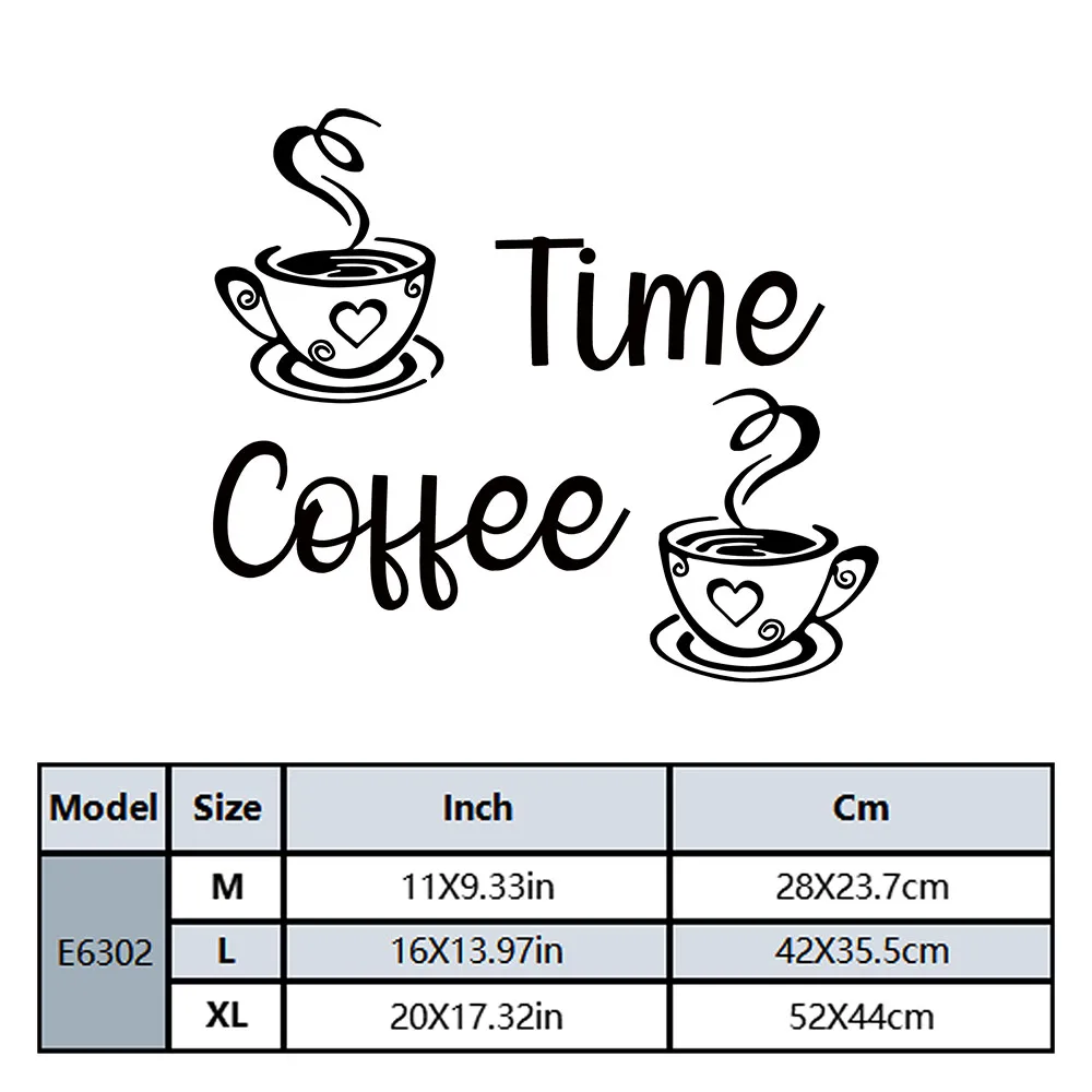 1PC Creative Coffee Customizable Text Wall Art Decal Decoration Fashion Sticker Bedroom Decor Wall Art MURAL