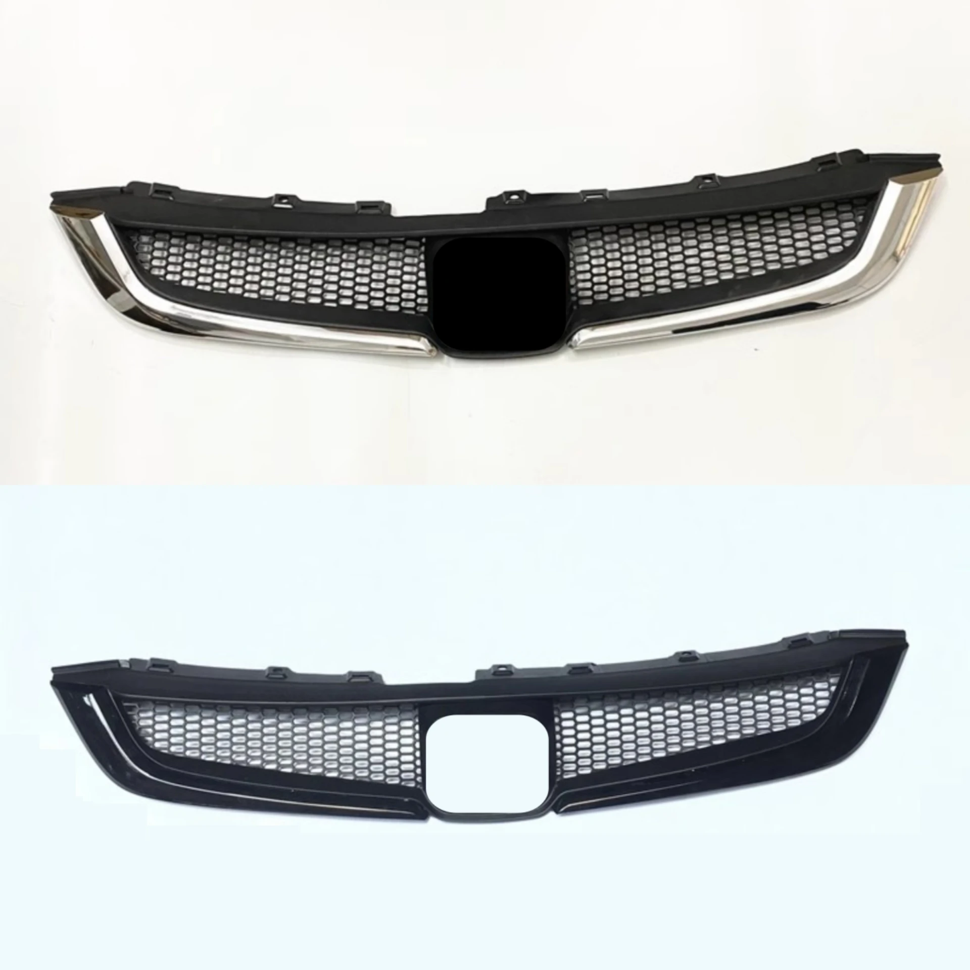 Black Grille Chrome Radiator Grill for Honda Accord 7th 7.5th 2003-2007 Modified Bumper Net Mask Body Kit Car Accessories