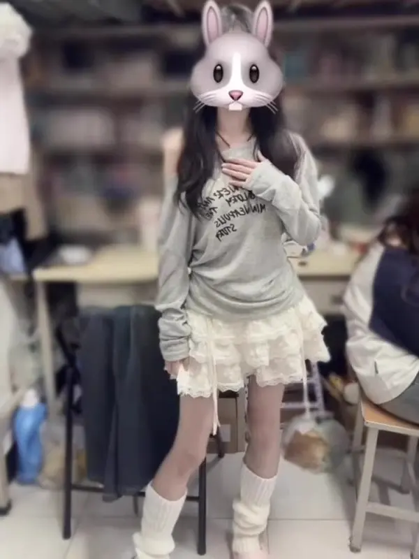 肩出しロングスリーブTシャツ レディース ゆったり ラフ サンプロテクション 薄手フィルム カバーアップ 韓国風 通勤 防風