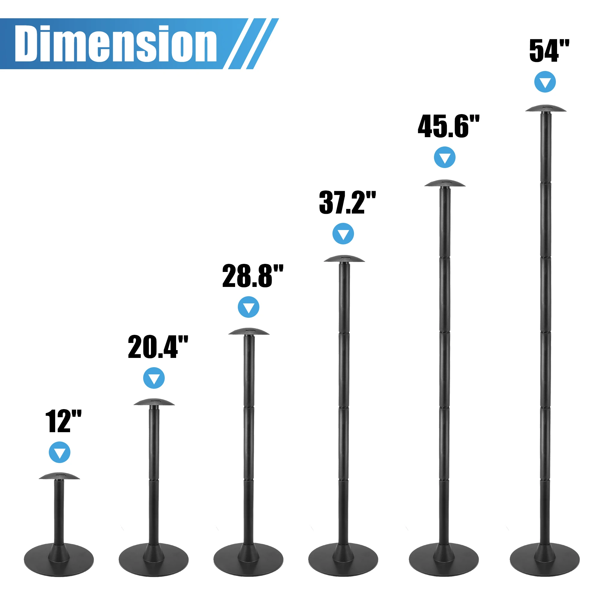 UXCEll Boat Cover Support Pole Adjustable Height from 12