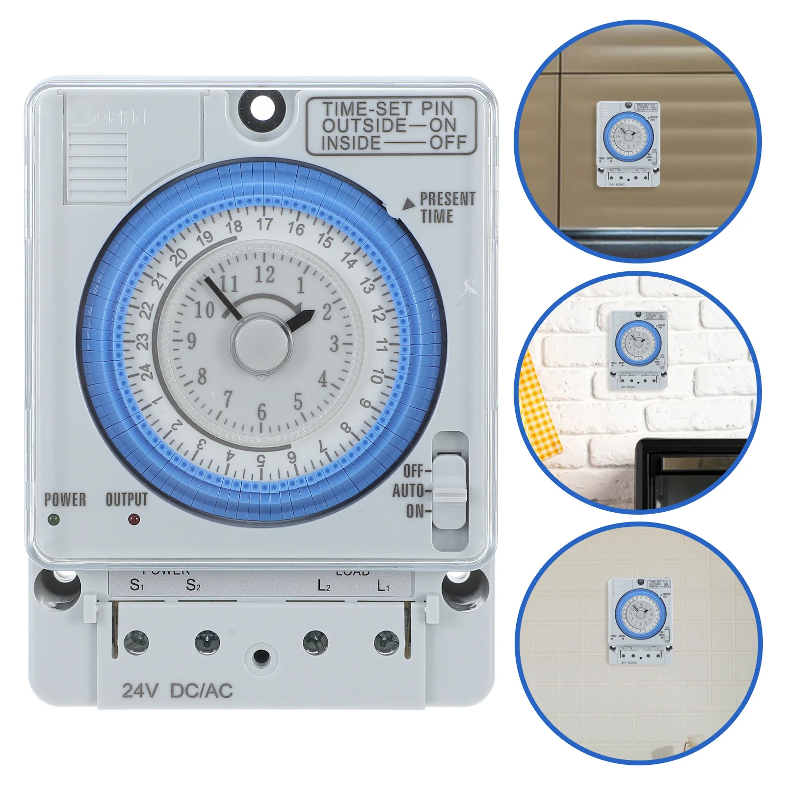 

Mechanical Timer 24Vac/Dc White Compact Analog Countdown Timer For Kitchen Baking Cooking Eggs Pancakes Cakes Home Use