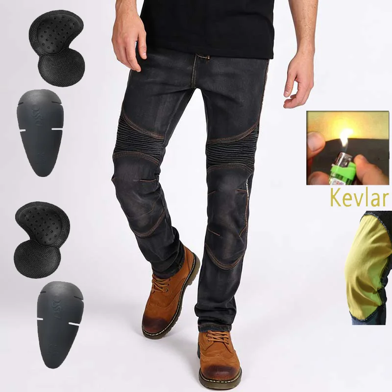 jeans-da-moto-in-kevlar-per-uomo-pantaloni-protettivi-antivento-e-resistenti-all'abrasione-neri-per-fuoristrada-e-avventura