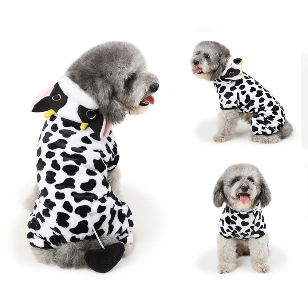 

Suit Cow Milk Dog Costume Puppies Puppy Outfits Big Halloween Costumes Christmas