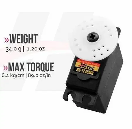 

Hitec RCD 37245S HS-7245Mh High Voltage Torque Digital MG Mini Servo for mid-size airplane,500-550 heli 1/12 18th scale racer