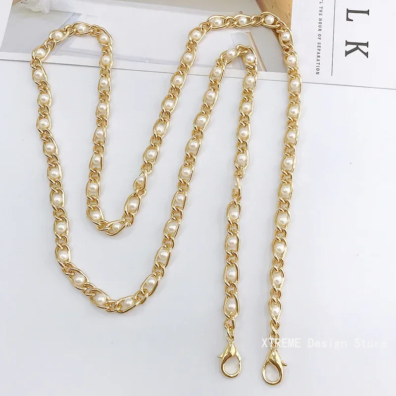 40cm/120cm Pearl Bag Chain Replacement Shoulder Bag Strap Handle Belt Bag Parts