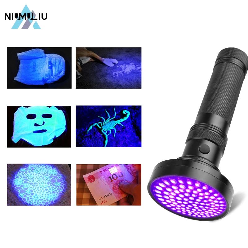 

F5 128led Uv Light Purple Light Ultra Violet Led Flashlight Outdoor Lighting Edc 395nm Camping Torch Lamp Easily Spot Scorpions