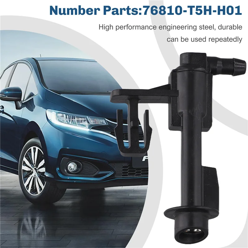 

A33K-2Pcs Car Front Windscreen Washer Nozzle Jet 76810-T5H-H01 For Honda Fit 2014-2020 Hood Windscreen Washer Spray Jet