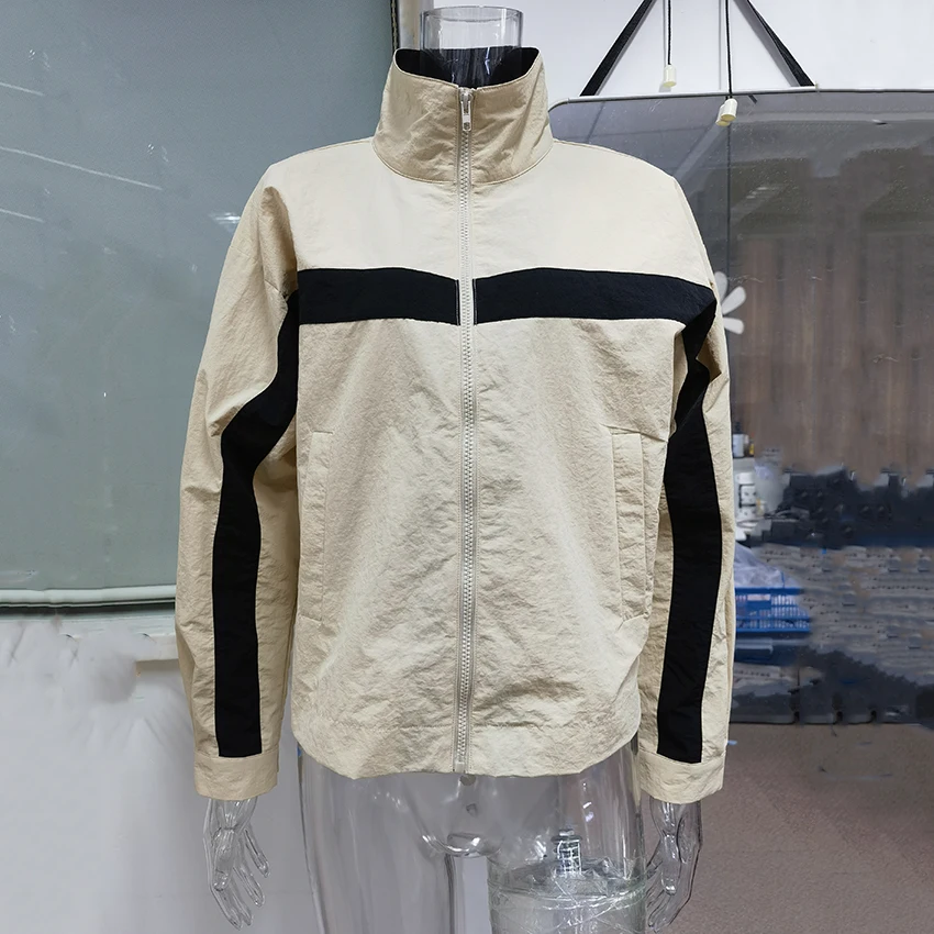 Linad Street Chic Khaki Stand Collar Zipper Jackets 2026 Casual Long Sleeve Outerwear Female Fashion Loose Coats For Woman New 141 Sdfdc1e87e8e546c0a9a436c170dbd1c6C
