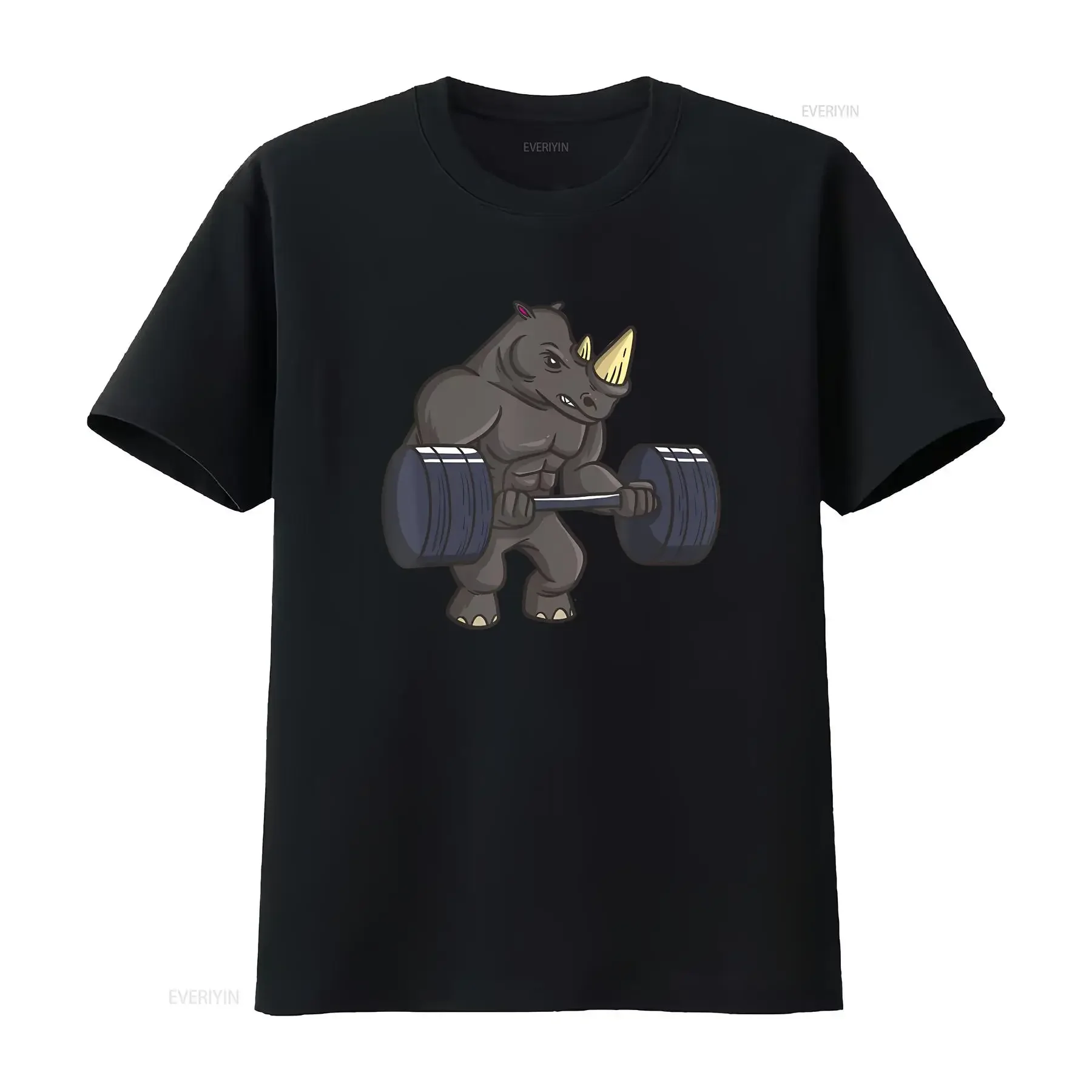 Rhinoceros Powerlifting Weightlifting Gym Rhino Lovers T Shirt  vintage Washed Soft Stylish Comfortable homme