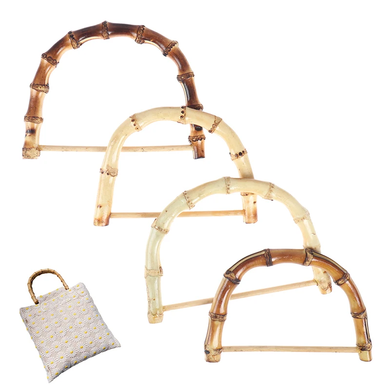 

Handmade Handbag DIY Tote Purse Bag Frame D Shape Bamboo Bag Handles Making Bag