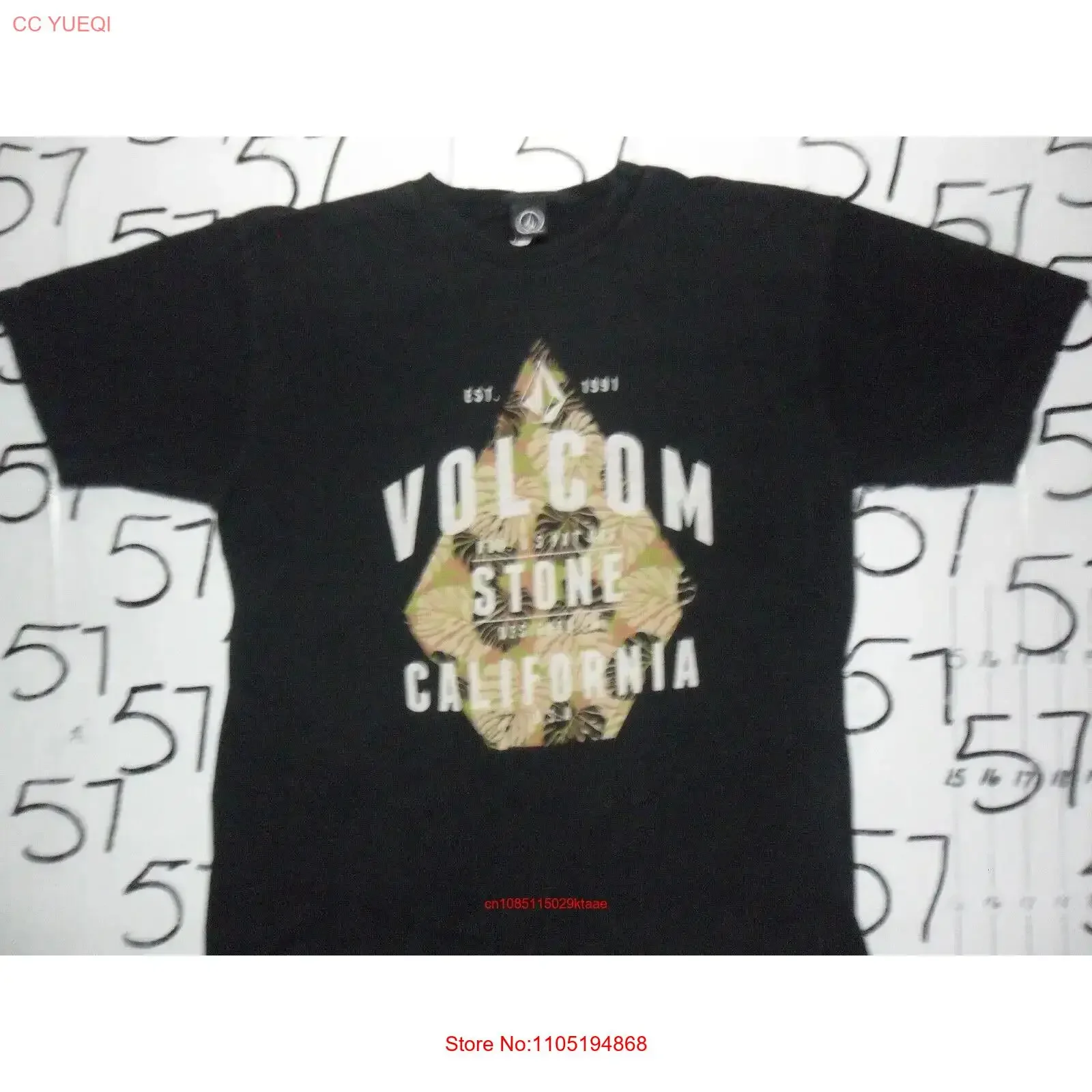 Medium Volcon stone surf ski skate california T Shirt vintage Washed streetwear homme Top For Everyday Wear Soft Unisex