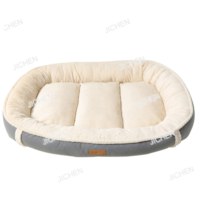 سرير كلب مخملي من جلد الغزال، حشوة قطن PP ناعمة، حصيرة نوم دافئة للكلاب الصغيرة والمتوسطة والكبيرة لجميع المواسم، مستلزمات الحيوانات الأليفة