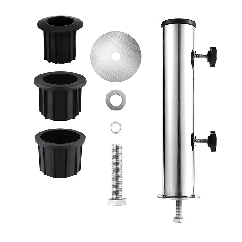2025+Umbrella Pole Mount Stand Tube Set, Outdoor Parasol Base Holder Insert Pipe Sleeve, for Outside Garden Backyard Balcony