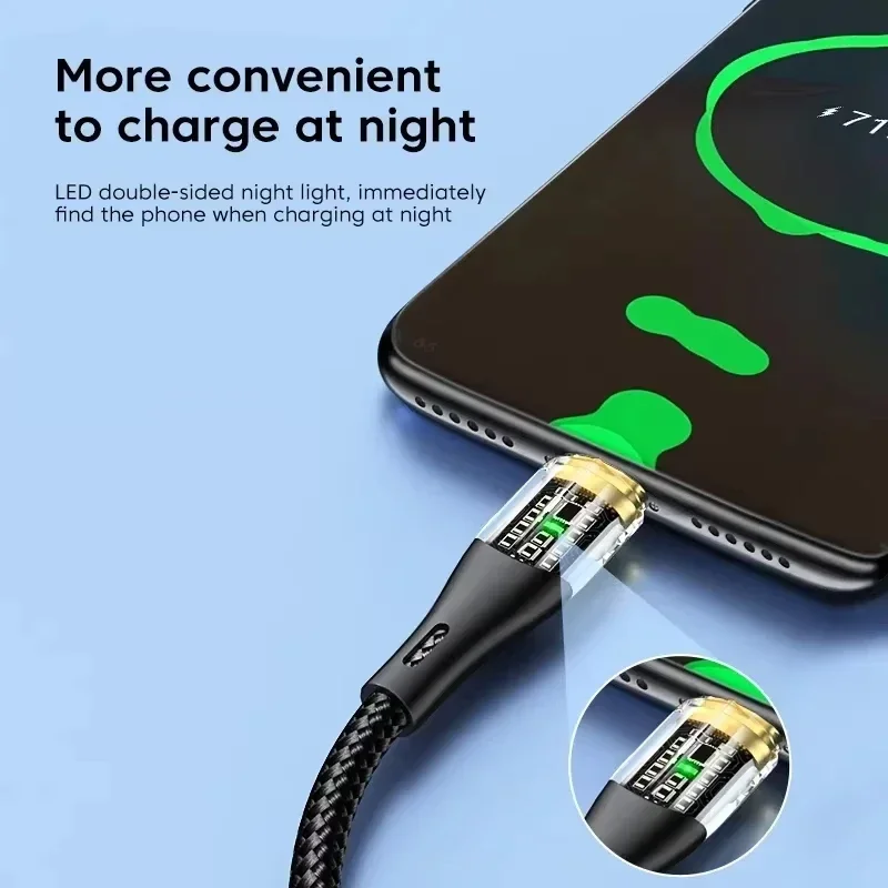 USB A To Type C Cables 120W Super Fast Charging Data Cord For Xiaomi Samsung Huawei 6A Type-c Phone Quick Charging Cord New 2026 - view 4