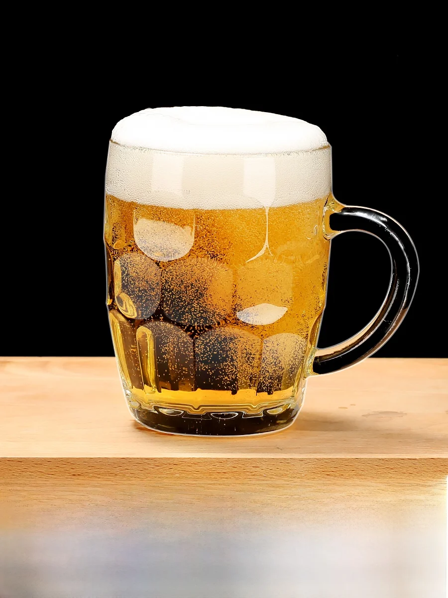 Thickened Glass Beer Cup Set for Home And Commercial Use Large Capacity Beer Glasses Heat Resistant Drinking Cups with Handle
