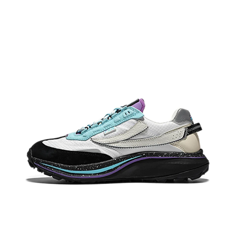 

FILA Leather Low top Casual Running Shoes Unisex White Green Black Korean Style 1RM01799D_110