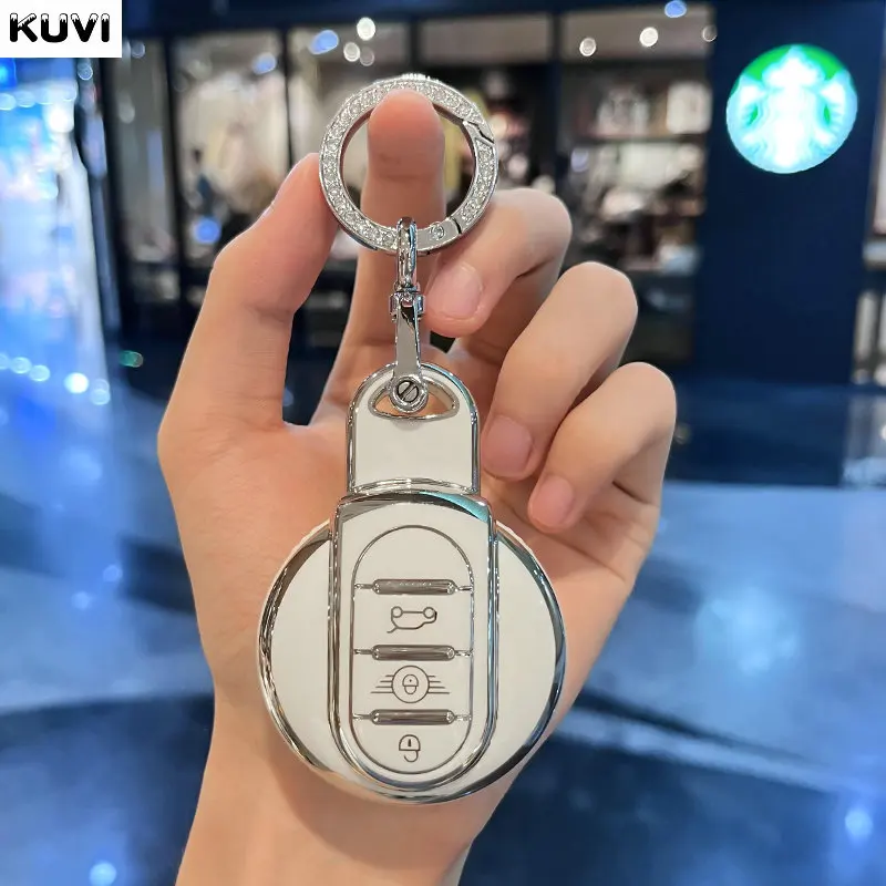 حافظة مفاتيح السيارة من البولي يوريثان شل غطاء المفاتيح لسيارات BMW MINI كوبر SONE JCW F54 F55 F56 F57 F60 كلوبمان كونتري مان حامي الملحقات
