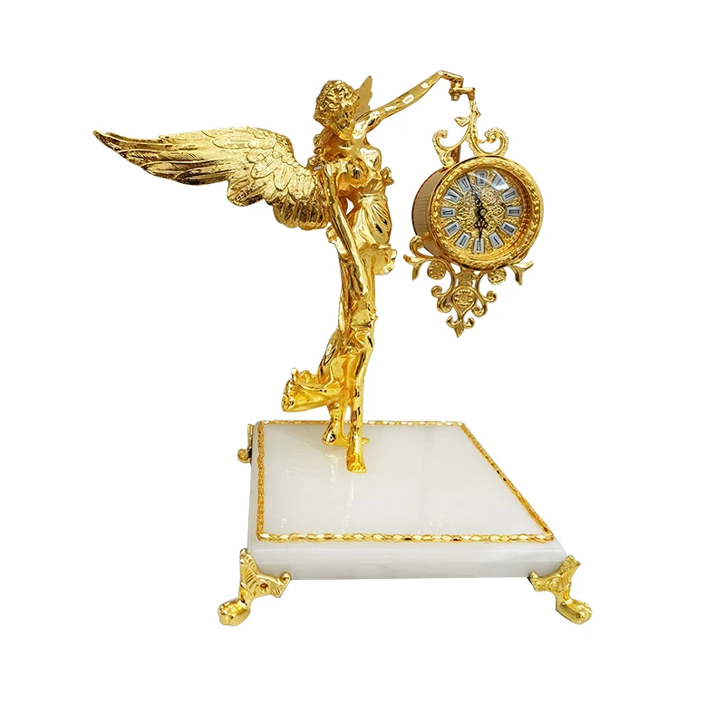 

European Classical Chinese Table Clock Metal Business Gift Gift Leader Elder Housewarming Gift