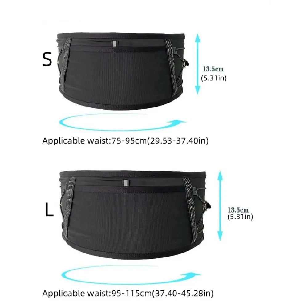 Marsupio da Corsa Traspirante con Grande Capacità, Borsa Elastica in Rete per Corsa, Marsupio Portaborraccia, Porta Cellulare, Marsupio Sportivo