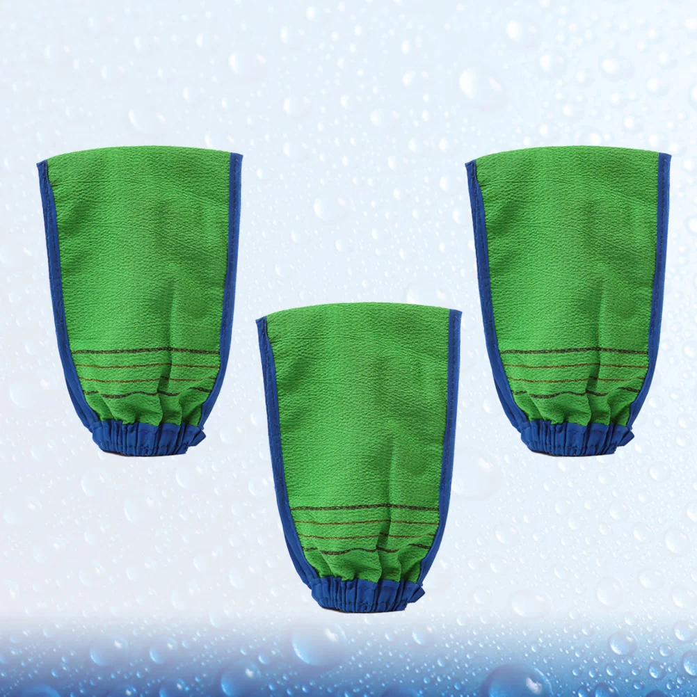 3 uds toalla accesorios de baño guantes para frotar ducha depurador exfoliante baño verde