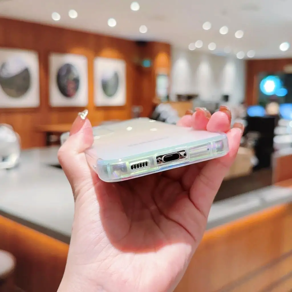 Luxe Gradiënt Regenboog Laser clear Case Voor Samsung S23 Ultra S22 Plus S21 S20 FE A54 5G a53 A52 A34 A14 A13 A33 bumper cover