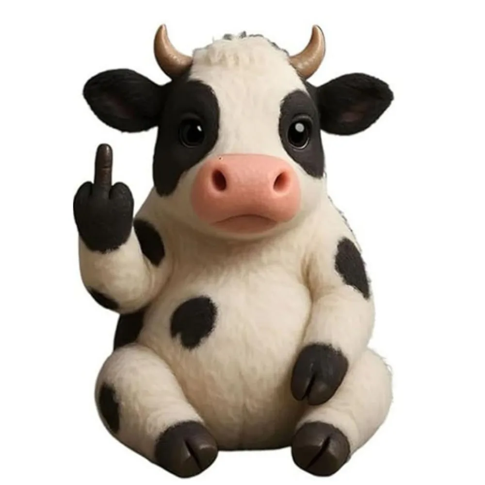

Soft Emotional Support Plush Toy Panda Cow/Raccoon Cute Plush Toy Doll Realistic Companion Healing Finger Plush Animal Toy