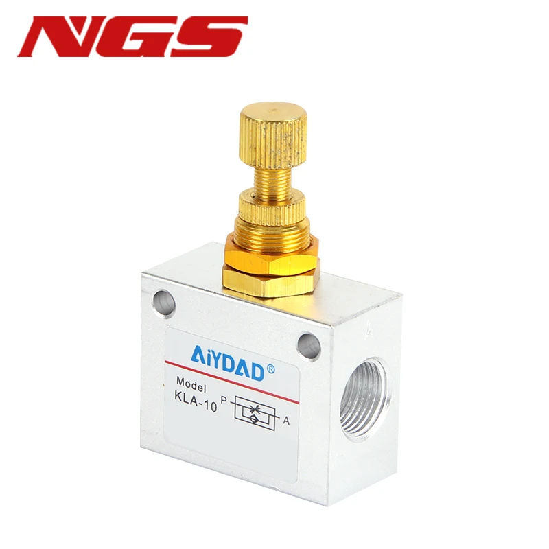 ASC KLA-06/08/10/15/25/32/40/50 RE01 02 03 04 Pneumatic Speed Regulating Valve Flow Control Valve One-way Throttle Valve