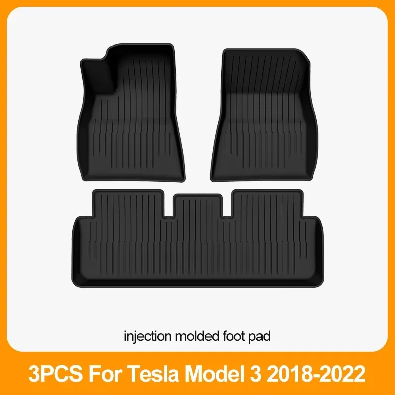 Auto Vloermatten Voor Tesla Model 3 2018 2019 2020 2021 2022 Premium All Weather Anti-Slip Waterdichte Tpe vloer Liners Mat Pads - afbeelding 1