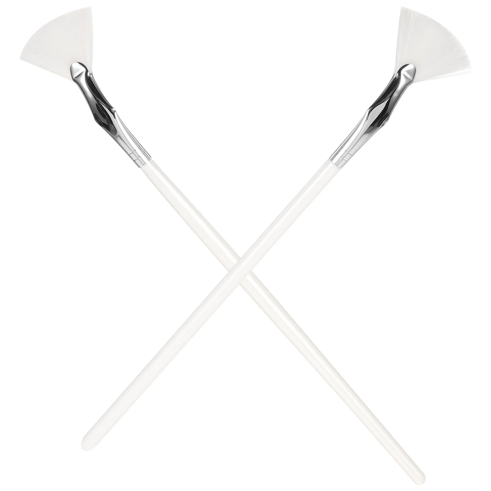 2Pcs Lash Fan Mascara Brush Eyelash Eyebrow Curved Lash Makeup Use Travel Practice Tools Mascara Brush Eye Brow