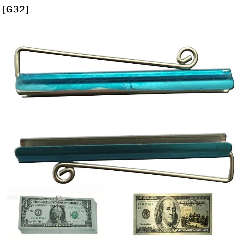 High Quality 75mm  Bifold Money Clip Simple Bar Wallet Portable Replace Parts Spring Clamp Cash Check Holder Durable Wallet[G32]