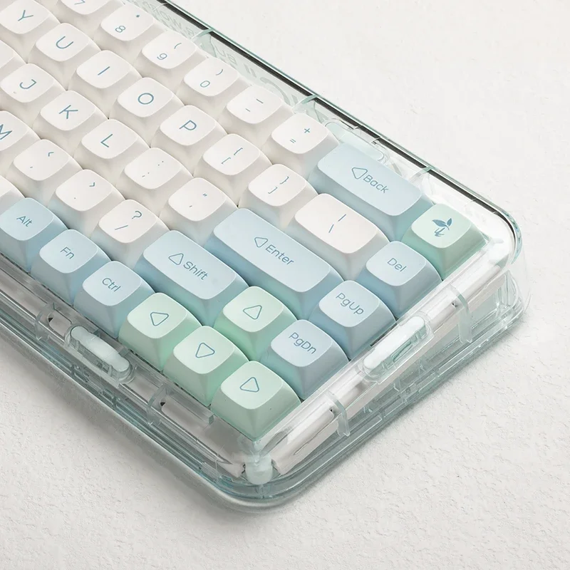 

Mint Ice Crystal Keycaps XDA Height pbt Material Sublimation Fits 104 98 87 68 61 Mechanical Keyboard