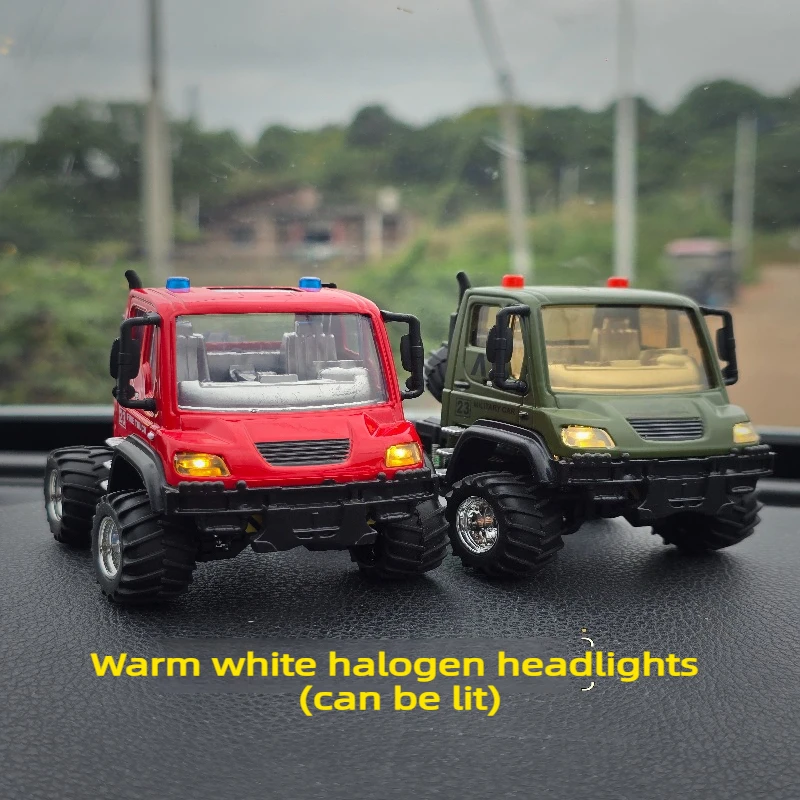 Mini RC monster truck alloy body dual control system wear-resistant shock absorption retro headlights remote control toy car
