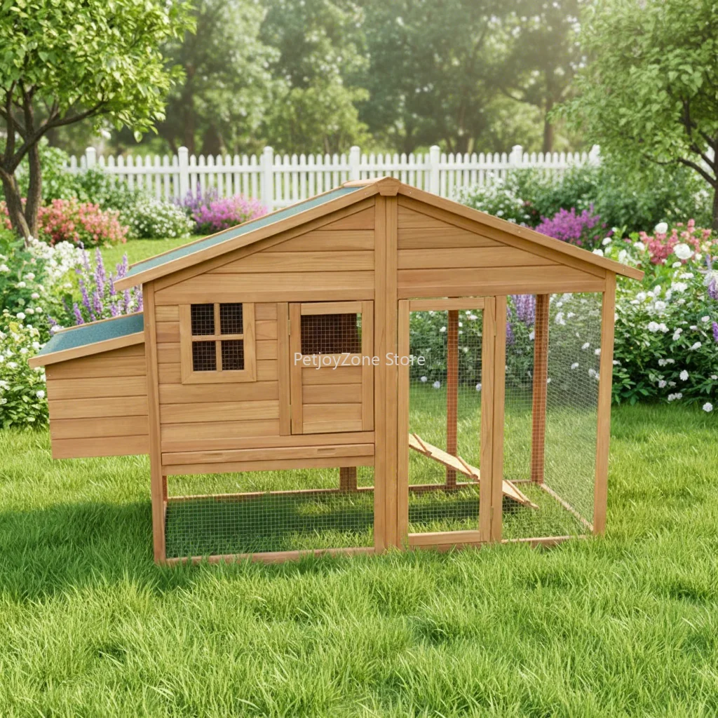 

SDC014 Eco-Friendly Wooden Chicken Coop House Outdoor All Seasons