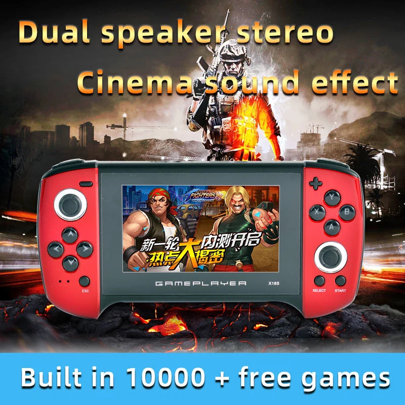 Fc Game Console Classic 4.3-inch Large Screen Two-person Battle Upgrade Enhanced Version Double-rocker For Children Gifts