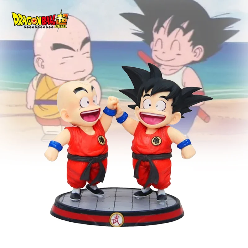 

Dragon Ball Childhood Son Goku Krillin Two Brothers Scene Super Match Action Figures Model Animation Cartoon Ornaments Toy Gift