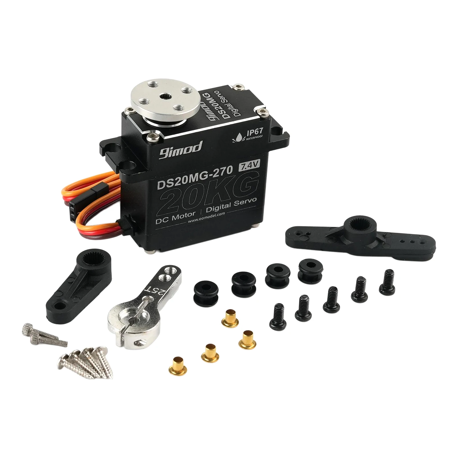 20KG DS20MG 7.4V Digitale Servomotor 270/180 Graden Hoek Regelbare Metalen Tandwielen Servo Functies Onderdelen Voor Auto/Robot Model