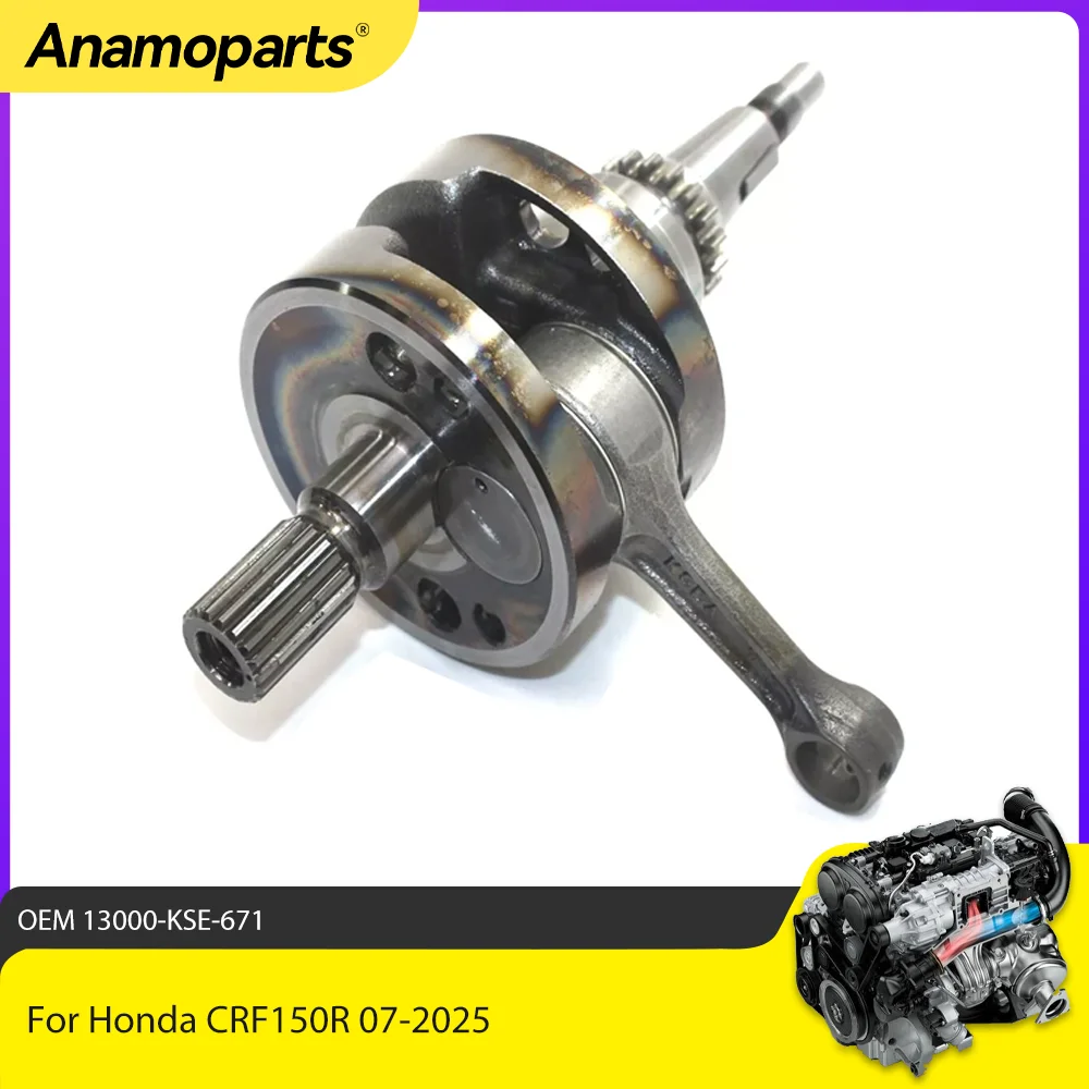 High Performance Engine Parts Connecting Rod Shaft  Bearing 4 Stroke Crankshaft Assembly For Honda CRF150R 07-25 13000-KSE-671